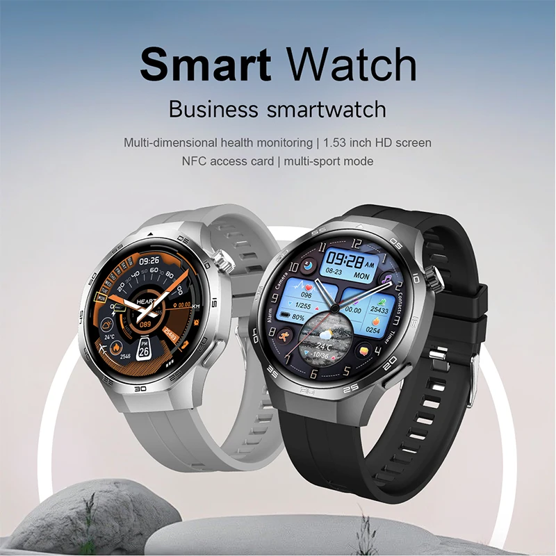 Watch 5 Max For Huawei Smart Watch Wireless Charger 1.53 Inch NFC GPS Tracker HD Screen Men Smartwatch Bluetooth Call