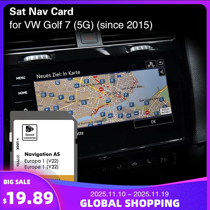 

Для VW Golf 7 5 ГБ из 2015 Навигация 32 ГБ GPS Карта SD-карта AS V19