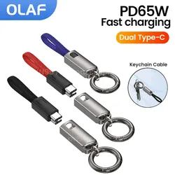 Olaf 65W Short Type C to USB C Cable 3A Fast Charging USB Type C Data Cable For iphone15 Xiaomi Huawei Samsung 10cm USB C Cable
