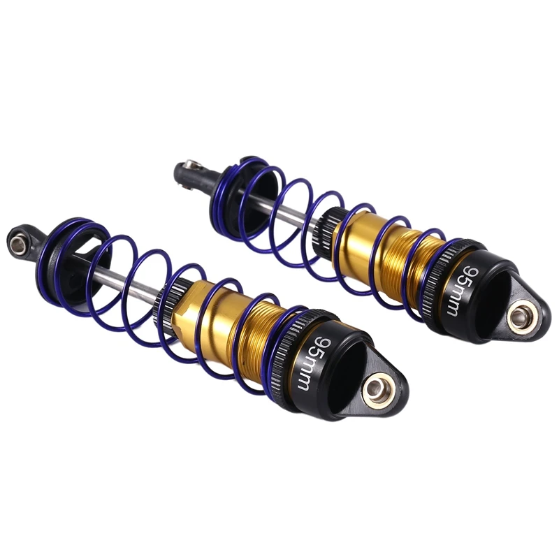 Regulowane olejowo części zamienne do amortyzatora metalowego 95Mm do ciężarówki Buggy RC 1/10 krótkiego kursu rajdowego samochodu Montser części do