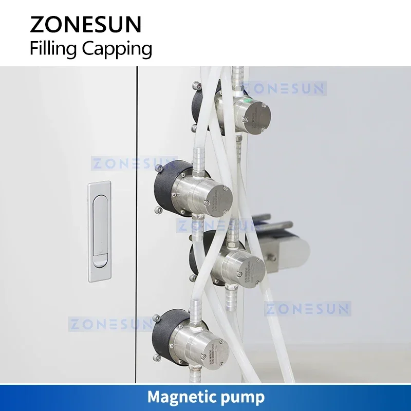 Zonesun – pompe magnétique de table, Machine de remplissage et de capsulage, remplissage monobloc, équipement de capsulage à vis ZS-DTFC4Y