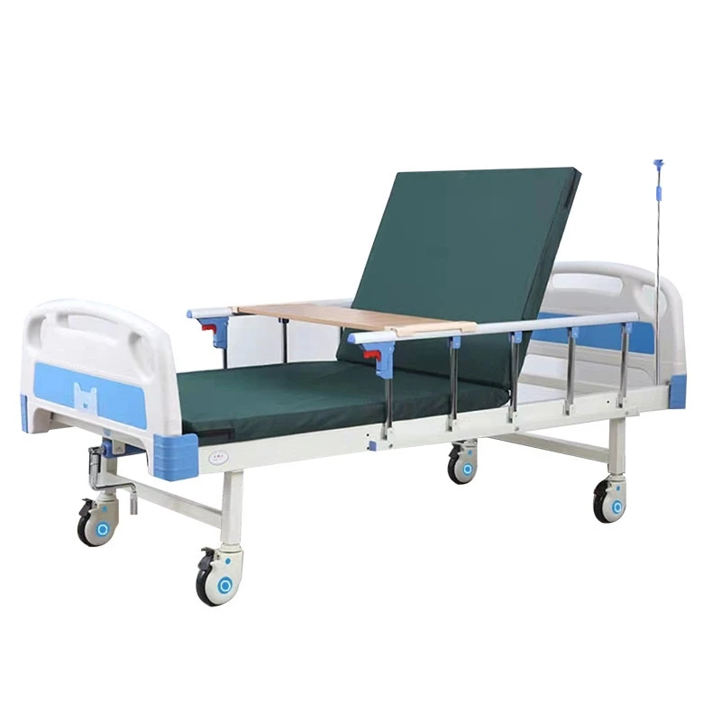 Factory wholesale back lifting 1 function single crank hospital bed manual medical equipment hospital bed prices