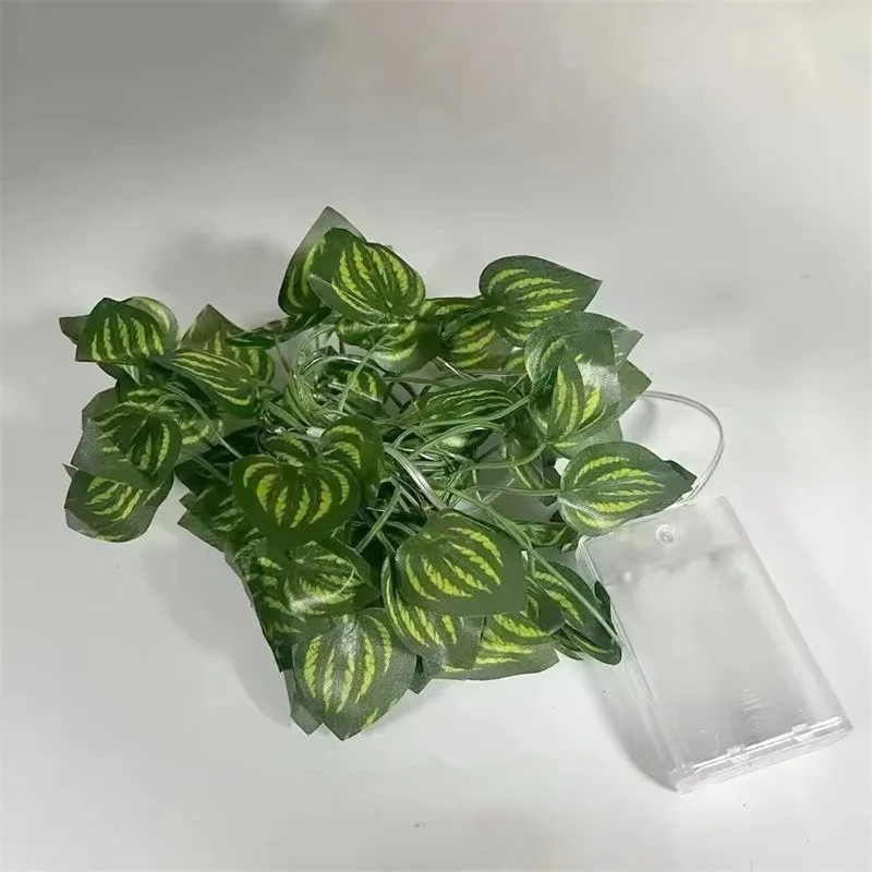 Simulation Flower Leaf LED Lighting Strings Battery Powered Holiday Lights Decor Wedding Party Indoor Garden Home Staircase Wall