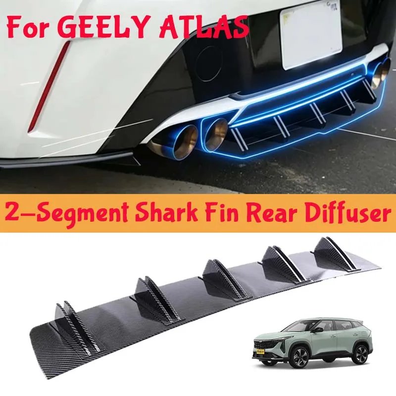 For GEELY ATLAS Shark Fin Rear Diffuser Split Chassis Spoiler Auto Aerodynamic Parts Aerodynamic Modification