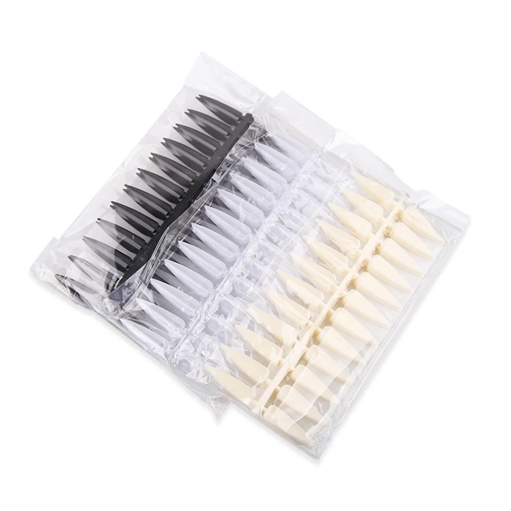 

1 set Display Board 24 Slices Per Panel Eco-Friendly Plastic Manicure Tool For Salon Nail Art Color Showcase Practice Use