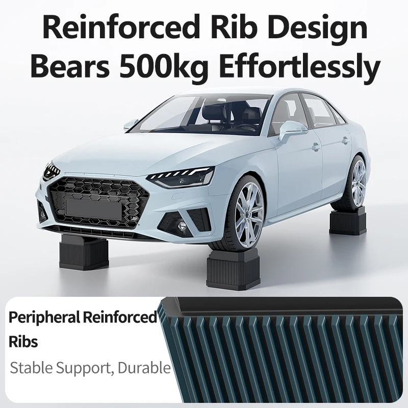 Adjustable Height Solution: Stackable, Non-Slip & Moisture-Proof Furniture Risers for Desk, Table & Sofa Use