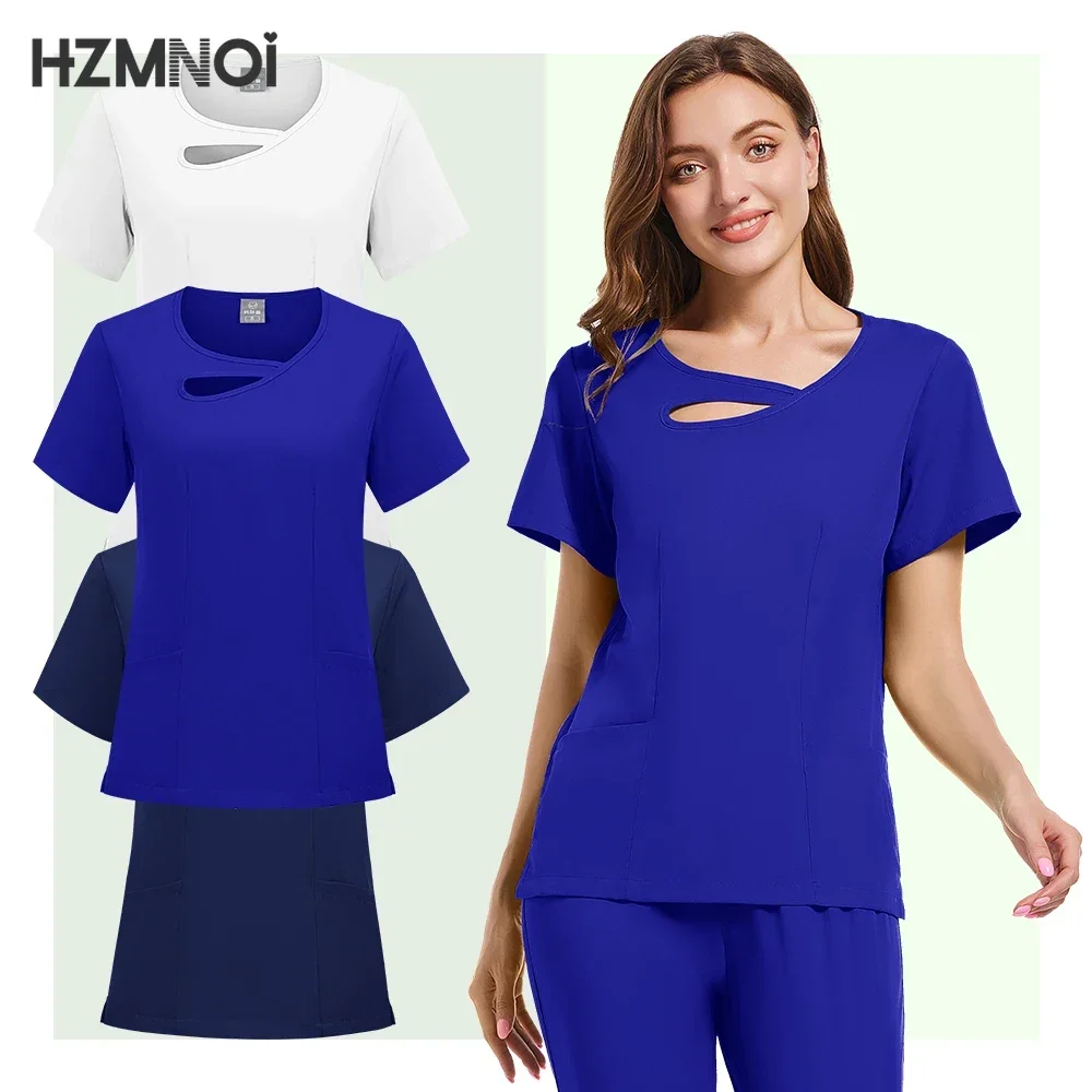 Women Scrubs Sets Nurse Accessories Medical Uniform Slim Fit Hospital Dental Clinical Workwear Clothing Surgical Overall Suits