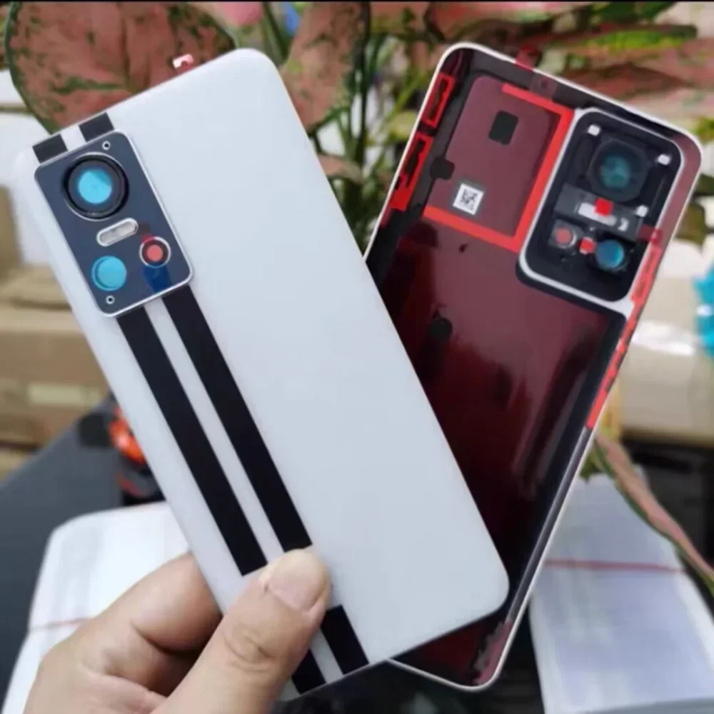 Задняя крышка корпуса для Realme GT Neo 3 Neo3 5G, задний аккумулятор, стеклянный корпус + клейкая рамка объектива камеры, замена RMX3560