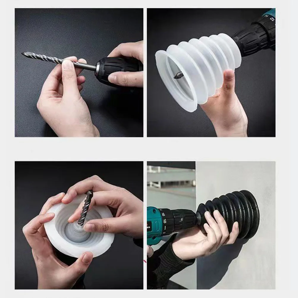 

4Pcs Dust-Proof Hammer Drills Cover Scalable Design Effective Dust Prevention Electric Drill Collector Drill Collector Cover