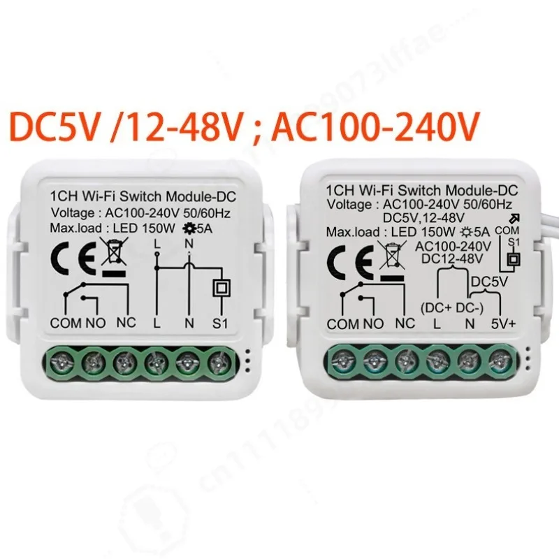 WiFi Dry Contact Relay Switch, Smart Remote Voice Control Module, Dry Contact On Off Controller For Home Renovation DIY