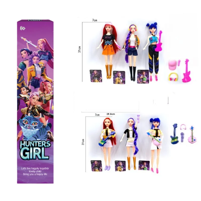 Figurka akcji KPop Demon Hunters, 30 cm, model z PVC, dekoracja na biurko, kolekcjonerska figurka, zabawka dla dzieci, prezent na Boże Narodzenie