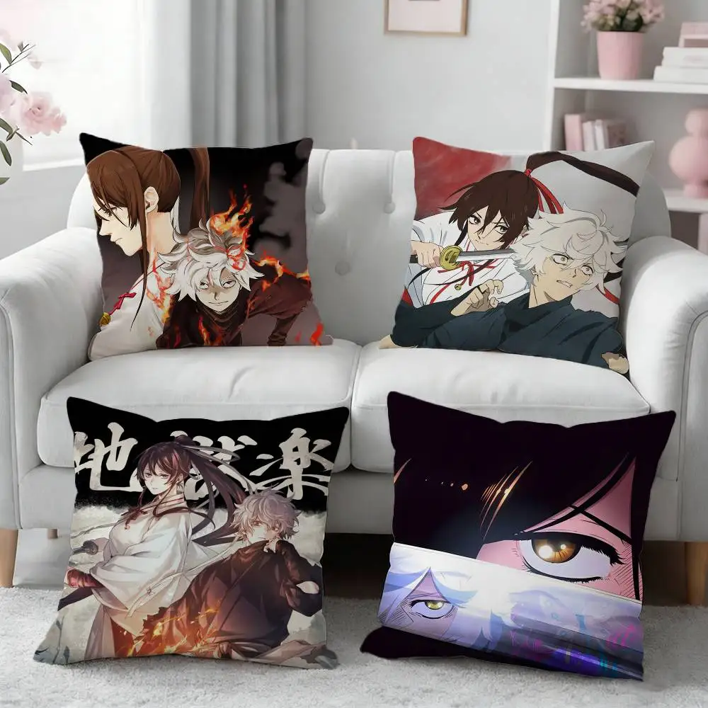

HOT Anime Hells Paradise Pillow Case Cushion Cover Throw Pillow Case For Car Sofa