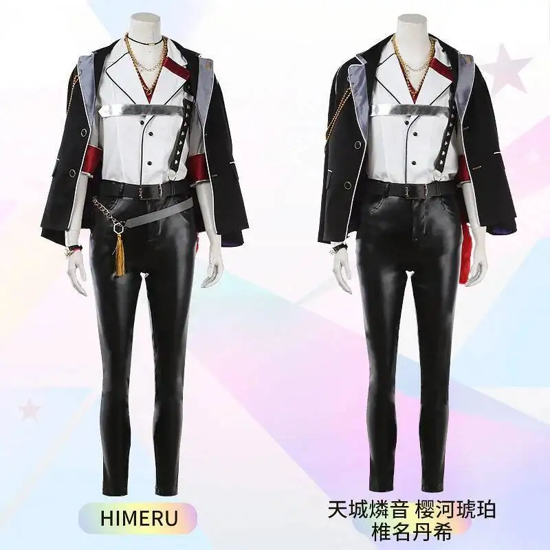게임 앙상블 별 Shiina Niki HiMERU 코스프레 의상 멋진 정장 할로윈 카니발 유니폼 맞춤 제작