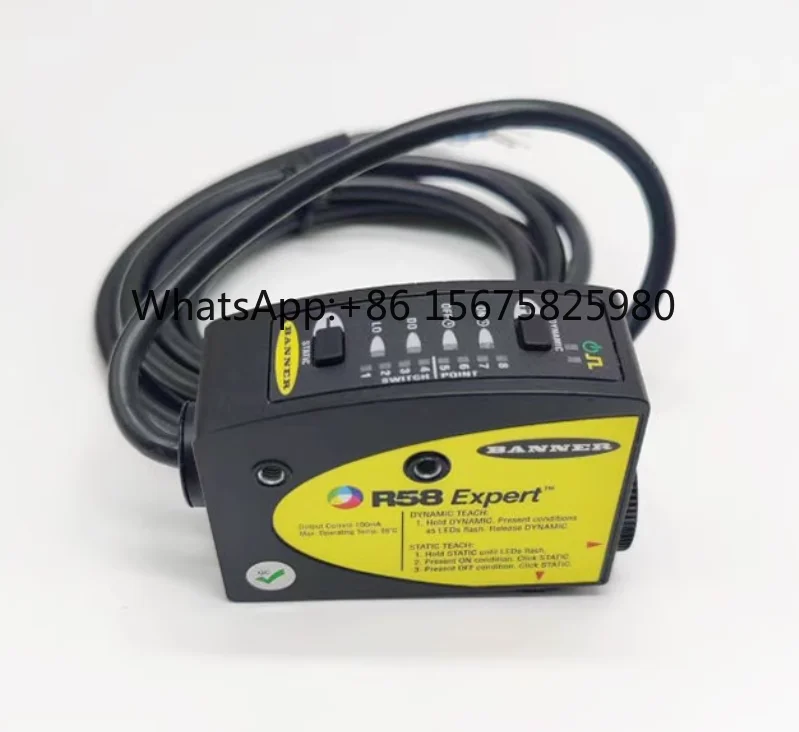 New Original BANNER R58ECRGB2Q Expert Color Mark Sensor