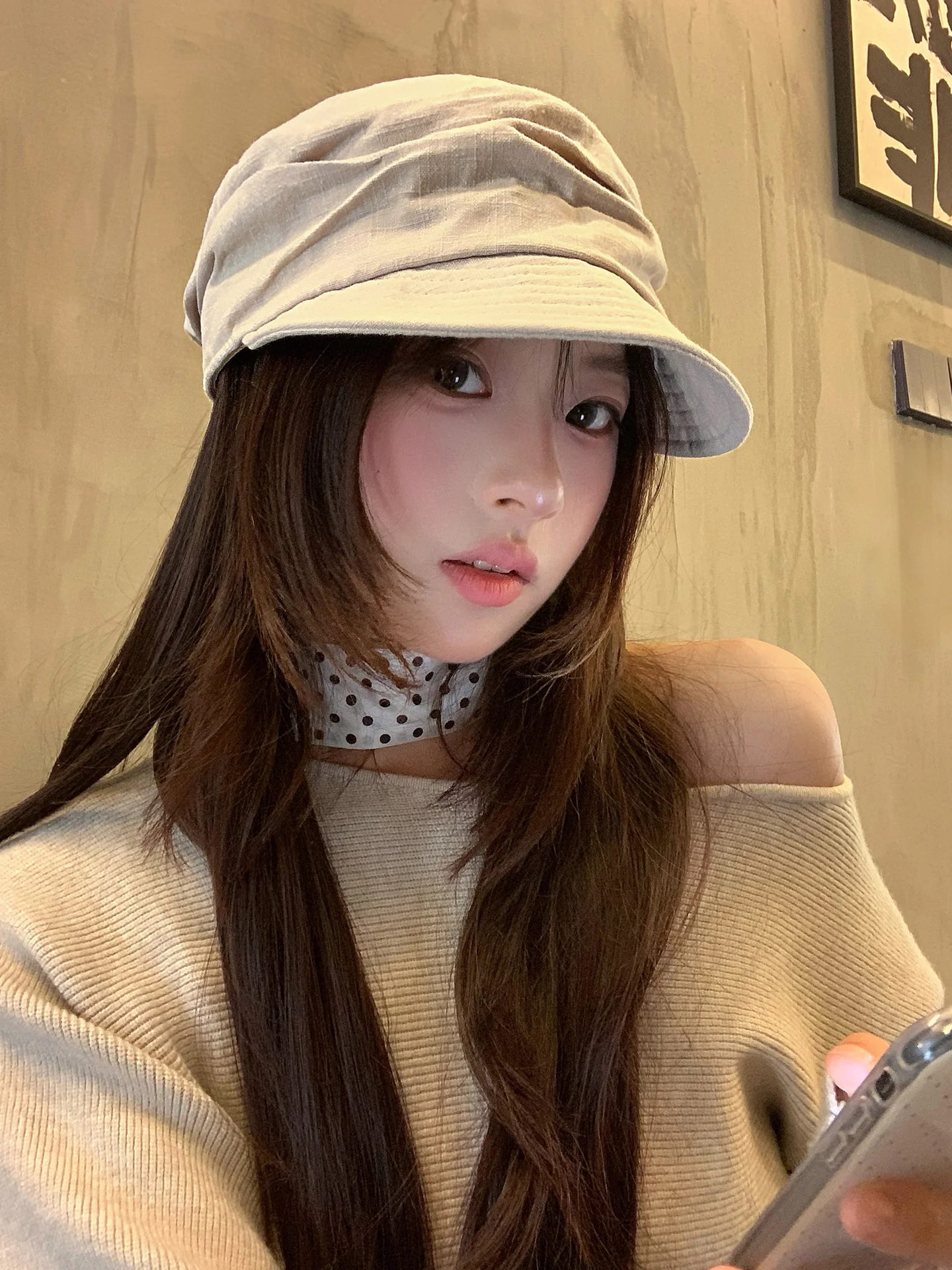Retro Yamamoto Wind Beret Hat Women's Spring Summer New Style Versatile Small Face Illusory Newsboy Cap Large Head Circumference