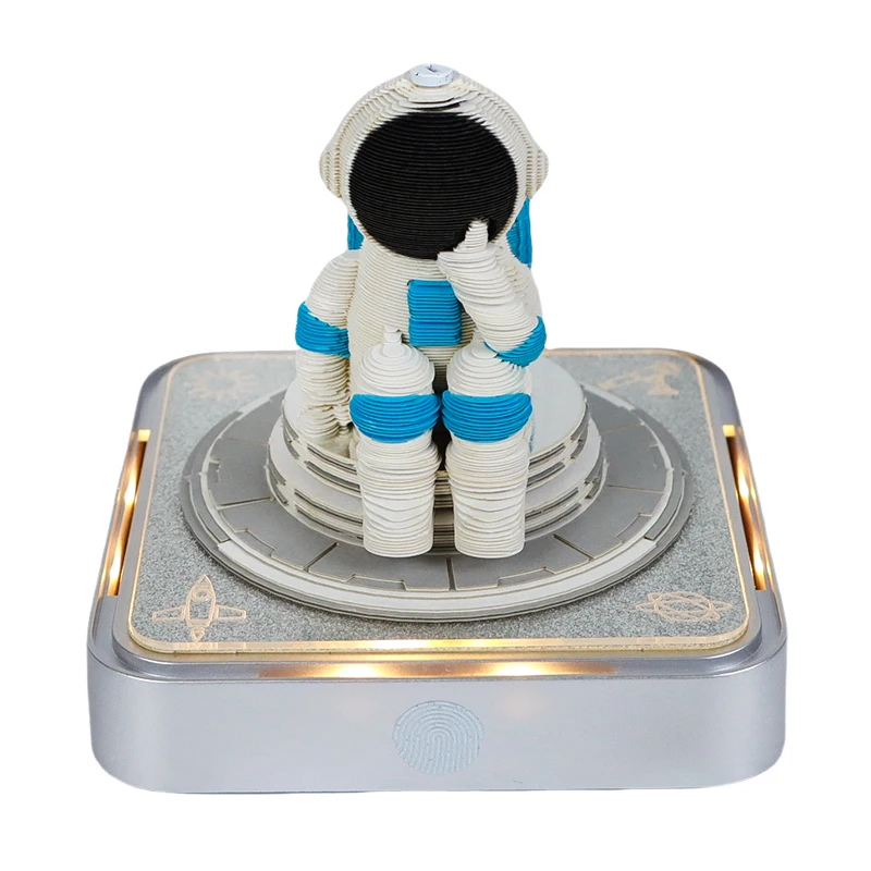 Notizblock 3D Omoshiroi Blockkalender 2025, Astronaut 3D-Notizblöcke, individueller Notizblock, Haftnotiz, Weihnachten, Geburtstag, neuartiges Geschenk