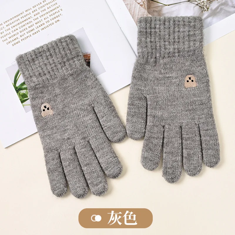 터치 스크린 다목적 겨울 장갑 니트 따뜻한 터치 스크린 장갑 여성용 전체 손가락 스키 장갑 남성용 세련된 럭셔리