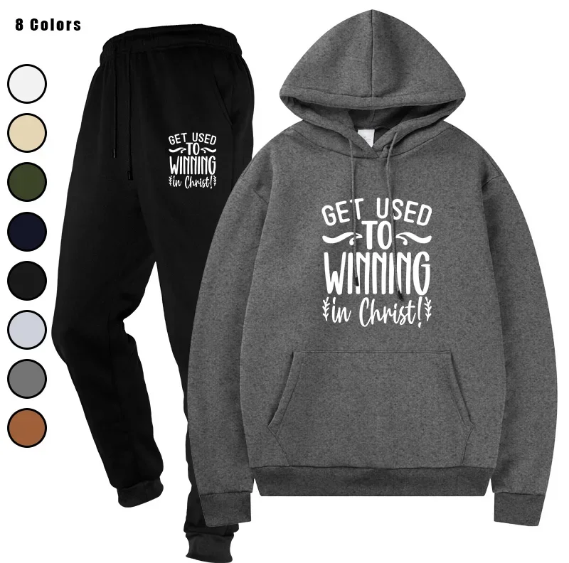 

Men's Fashion Casual Running Two Pieces Sets Sports Suits Tracksuit Hoodies + Pants Sweatshirts Sweatpants Men's Clothing