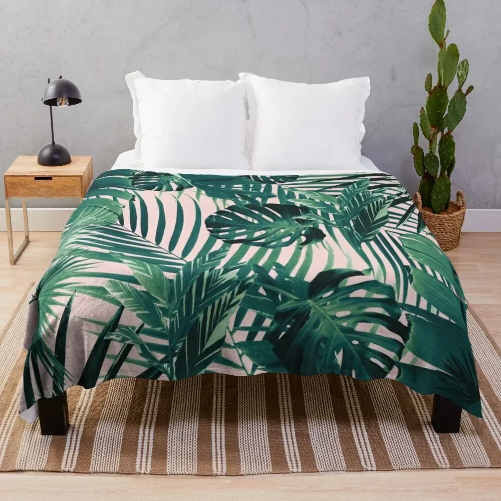 

Tropical Jungle Leaves Siesta #2 #tropical #decor #art Throw Blanket manga Giant Sofa for sofa For Baby Blankets