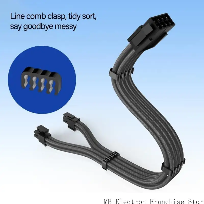 CPU T5EA 8PIN Кабельный нейлоновый плетенный процессор от 8PIN до 4+4PIN Материнские пластины