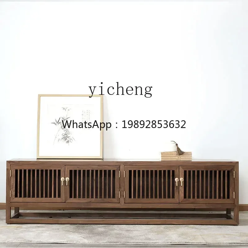 new Chinese TV cabinet solid wood floor cabinet locker audio-visual cabinet