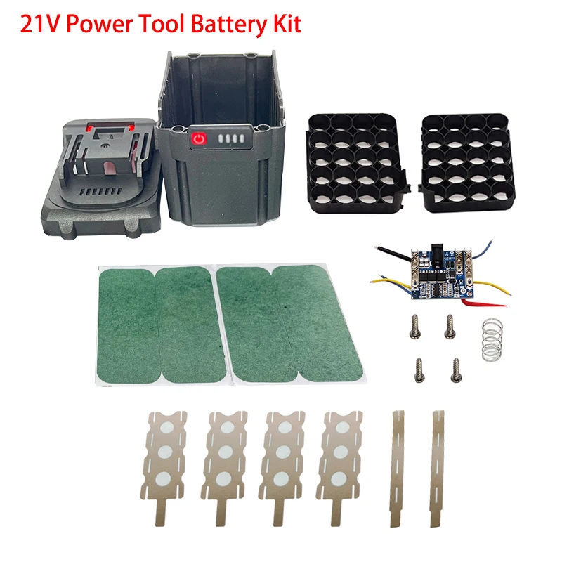 18V 21V Power Tools Battery Case BMS Holder 18650 Battery Power Tools Battery Kit Electric Angle Grinder Battery Case Drill