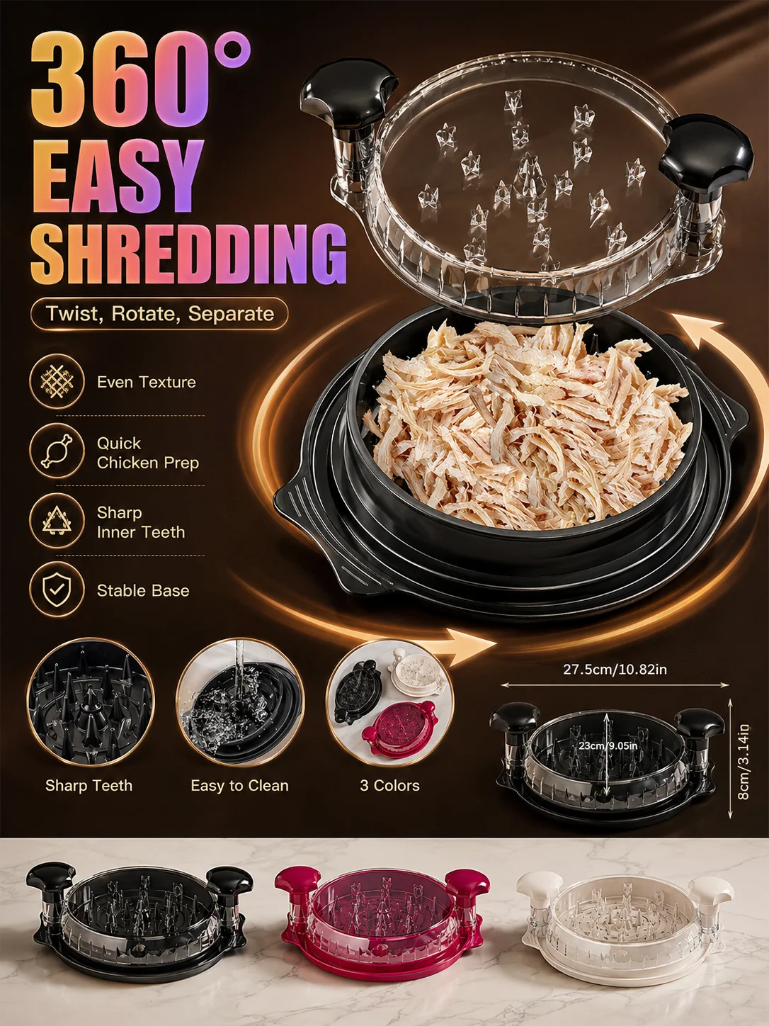 Déchiqueteur de poulet multifo - Meal Prep Chicken avis et prix