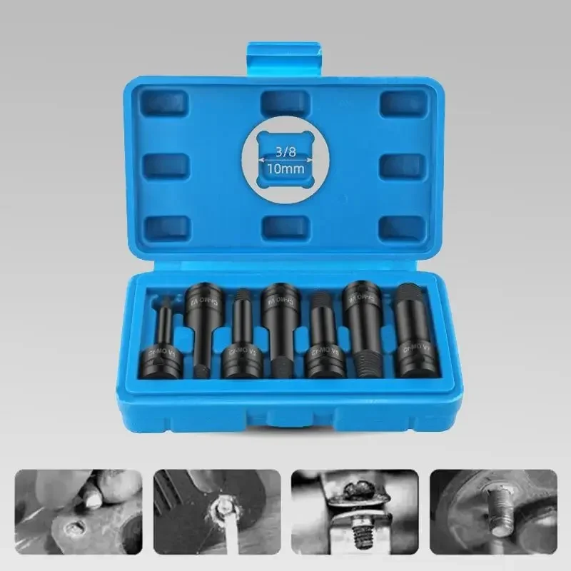 Tools Damaged Remover Manual 1/2'' Demolition Screw Inch Broken 3/8'' Power Easy Extractor Set Electric