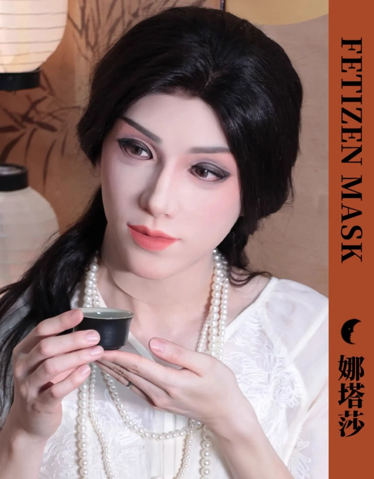 

(Natasha Makeup) Crossdressing Full Head Silicone Cosplay Kigurumi Male To Female Mask Transgender Drag Queen
