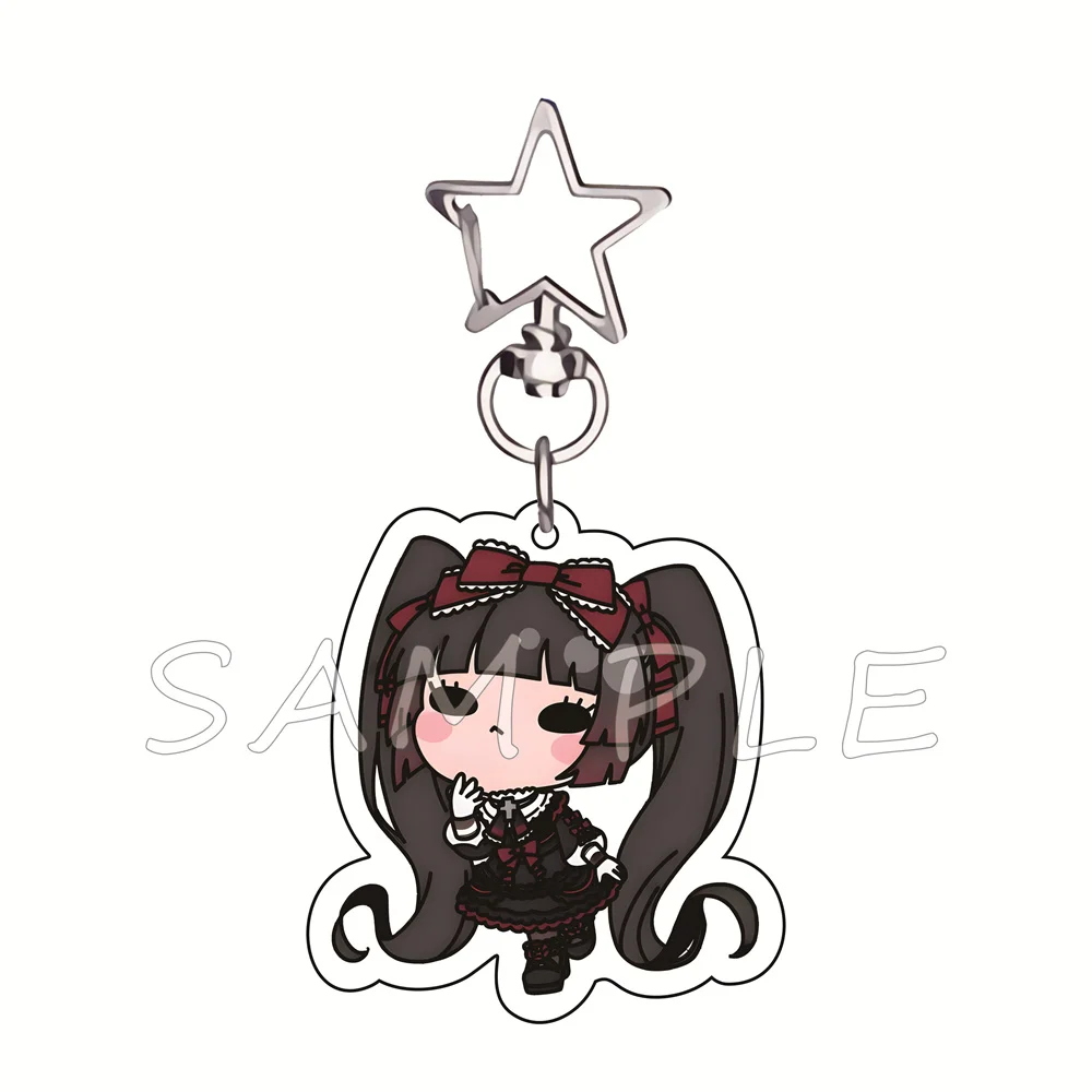 Needy Girl Overdose 6cm Acrylic Keychains Gothic Chibi Game Merch Bag Charms Car Key Ring Pendant Otaku Cosplay Collectible Gift