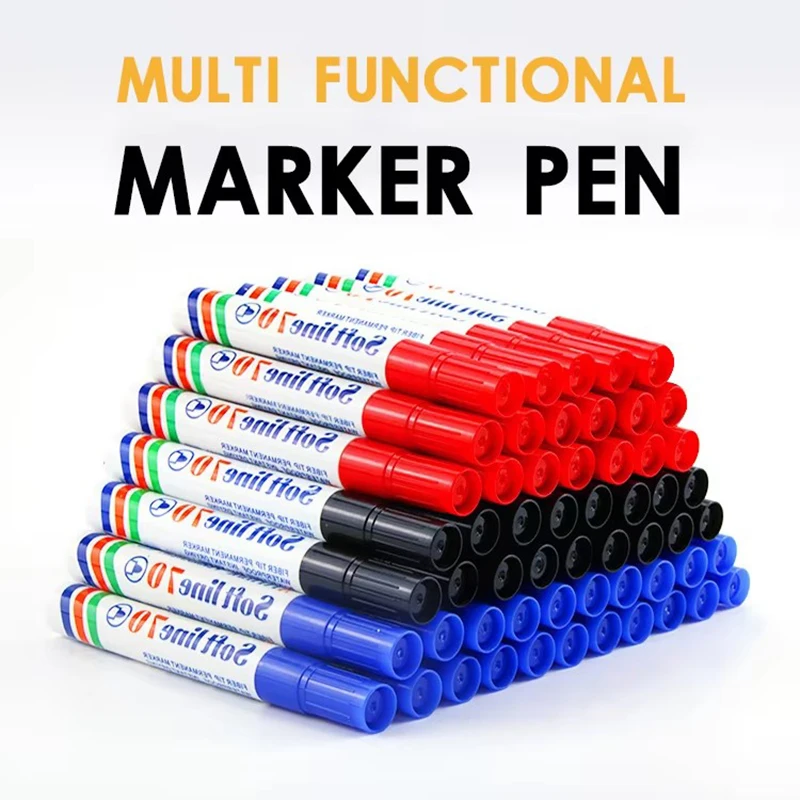 

2 шт., маркер с масляными чернилами, водонепроницаемый, для плавного письма, с четким изображением, канцелярские принадлежности для офиса и школы