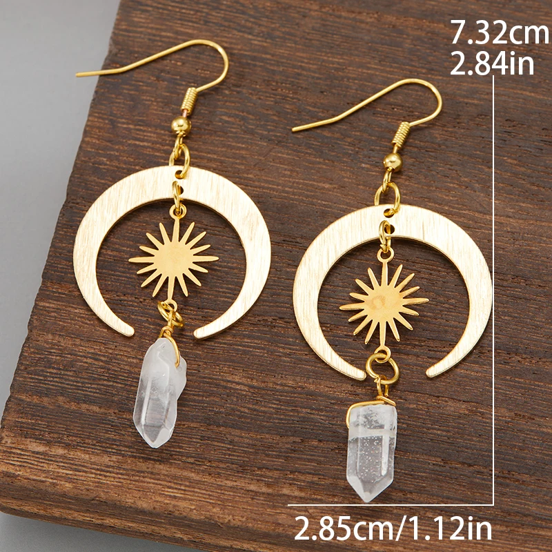 Fashionable Sun Star Moon Bohemian Style Dangle Earrings for Women Party Hippie Statement Long Jewelry Minimalism Women Gift
