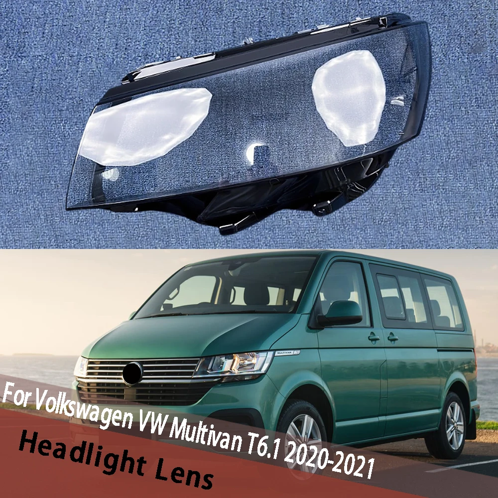 

For Volkswagen VW Multivan T6.1 2020 2021 Car Accessories Headlight Shell Headlamp Transparent Lampshade Cover Lens Plexiglass