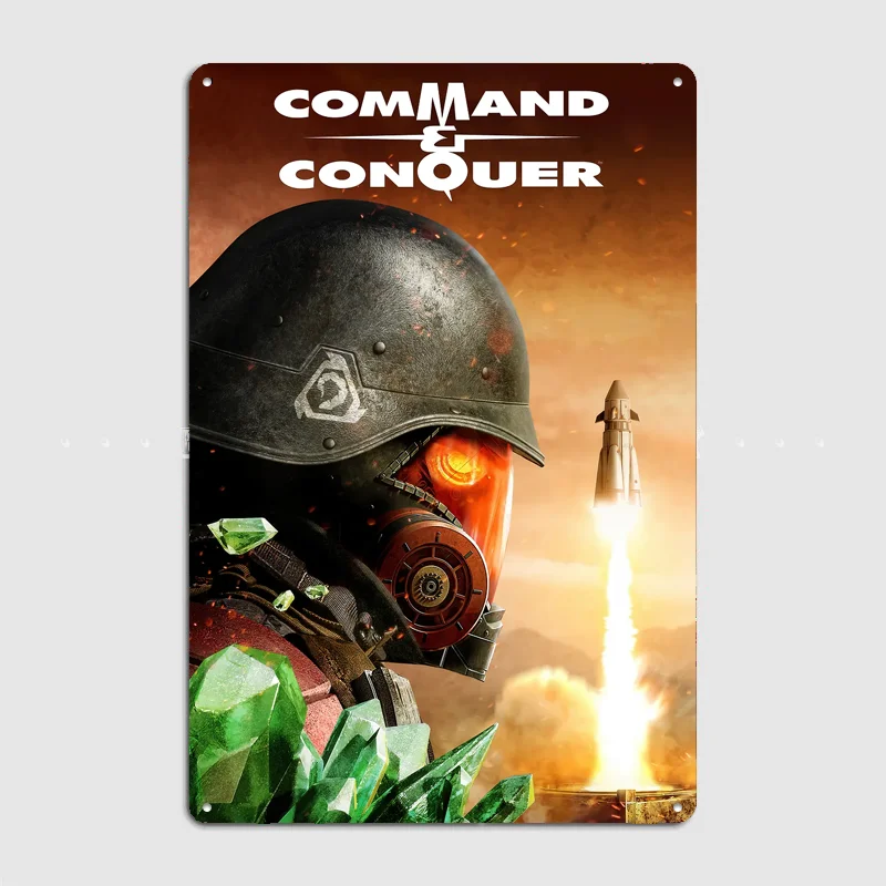 Command & Conquer Soldier and Rocket Poster Metal Sign Room Decor Custom Bedroom Indoor Home Wall Decor Posters Room Decoration