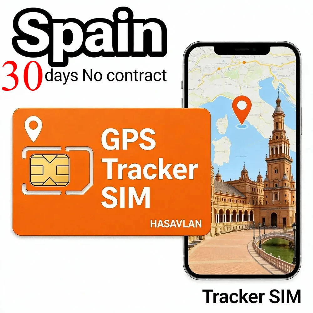 4G Tracker SIM Card, No Contract, 30MB/30 Days, Tri-Size GSM GPRS LTE Cat1 M2M IoT for C09 TK403, ZOVAGOLO SPAIN