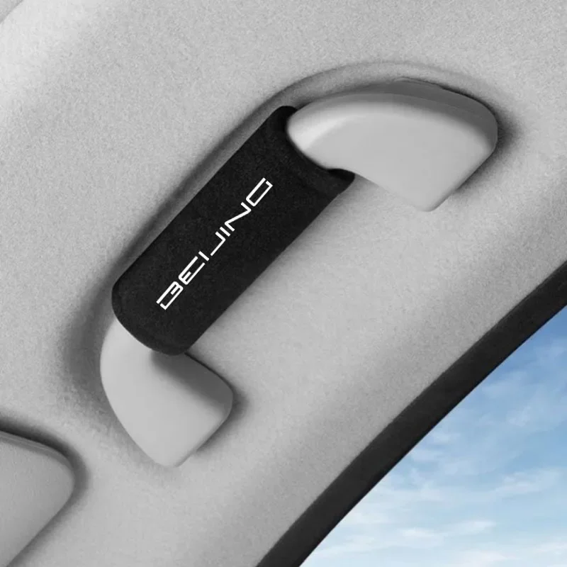 1PC Car Roof Armrest Pull Cover Handle Gloves Protection for BAIC Senova X25 X35 X55 X65 Beijing BJ20 EV2 5 BJ40 EC3 EU5 EX3 EX5