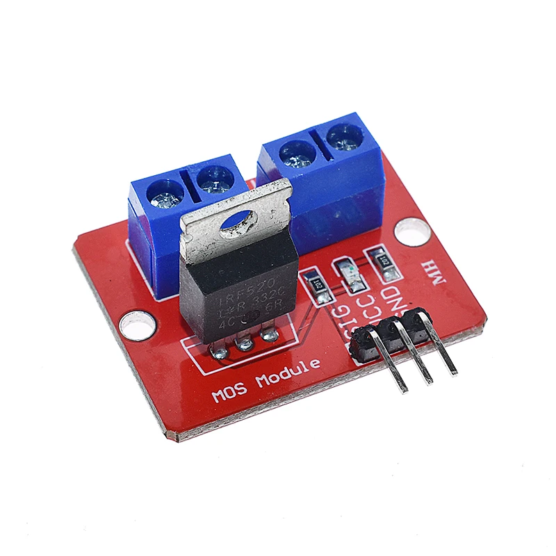 2pcs Red IRF520 MOS Module FET Driver Module DC Motors For Arduino PWM VE095 P31Smart Electronics 0-24V Top Mosfet Button