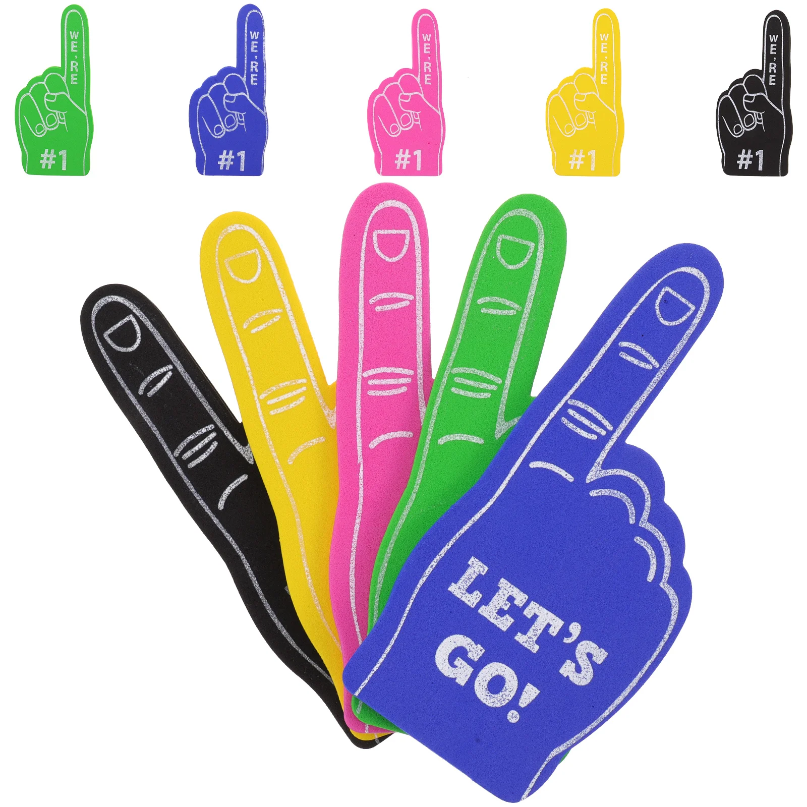 10 قطعة إصبع رغوة يهتف الدعائم التصميم الإبداعي خفيفة الوزن إيفا حفلة تفضل الرياضة صناع الضوضاء كرة القدم لعبة التشجيع