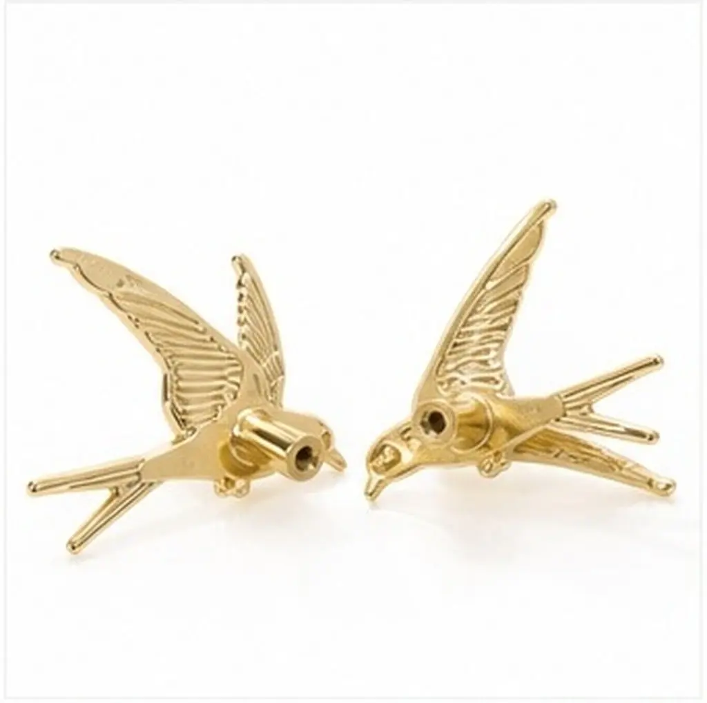 2Pcs Decorative Bird Shaped Cabinet Knobs Zinc Alloy Metal Drawer Pulls for Kitchen Bathroom Dresser Bookcase Nightstand Rust