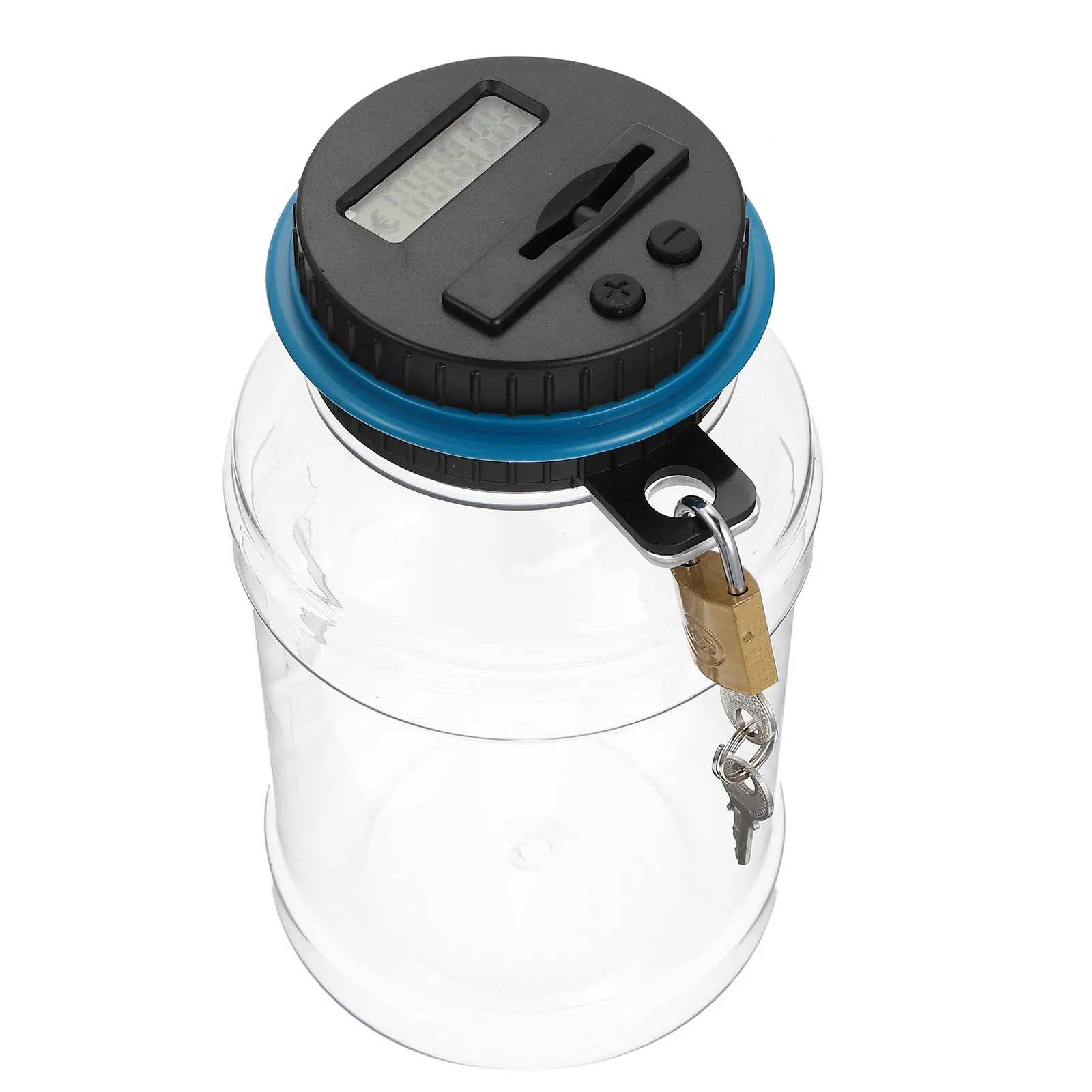 Digital Counting Piggy Bank with Electronic Display Lock Transparent Coin Storage Box Savings Gift
