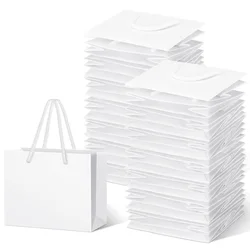 10PCS Thicken Paper Bags With Rope Handles for Party Gift Wrapping Favor Packing Gift Bags