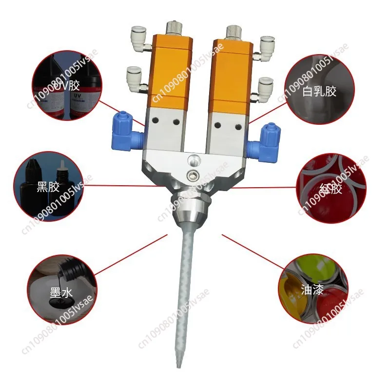 Large flow DJF-43 Stainless steel Double liquid Double Cylinder AB back suction silica gel uv dispensing valve