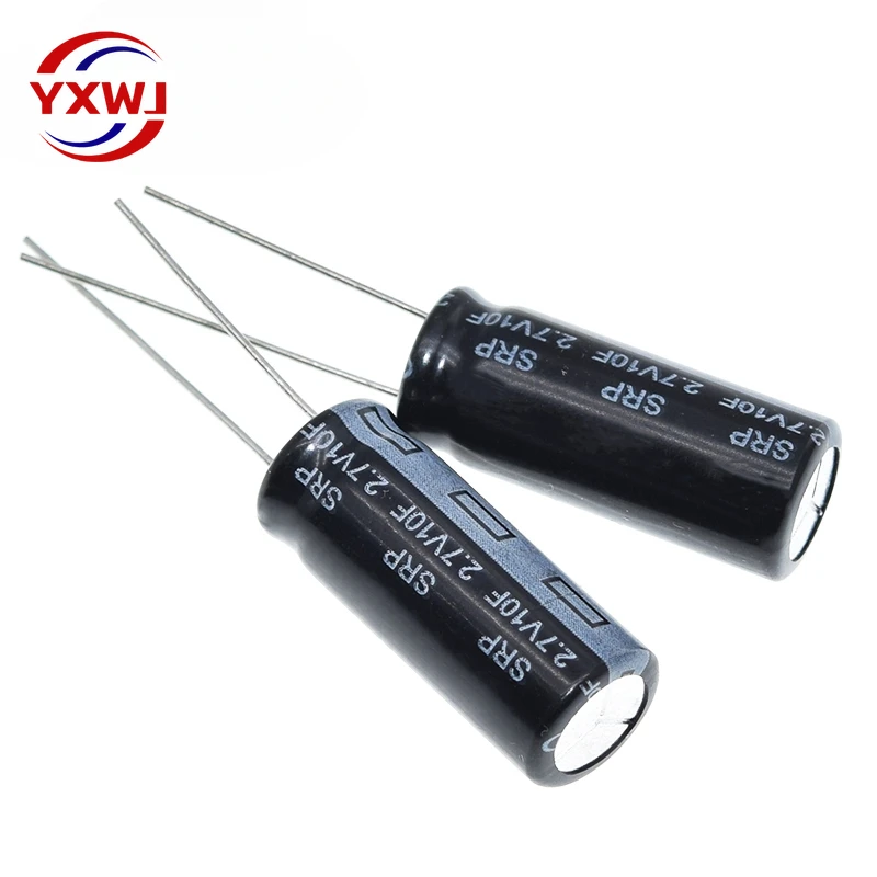 5pcs 2.7V 10F Cylindrical Ultra Super Farad Capacitor High Power Supercap 10x26mm