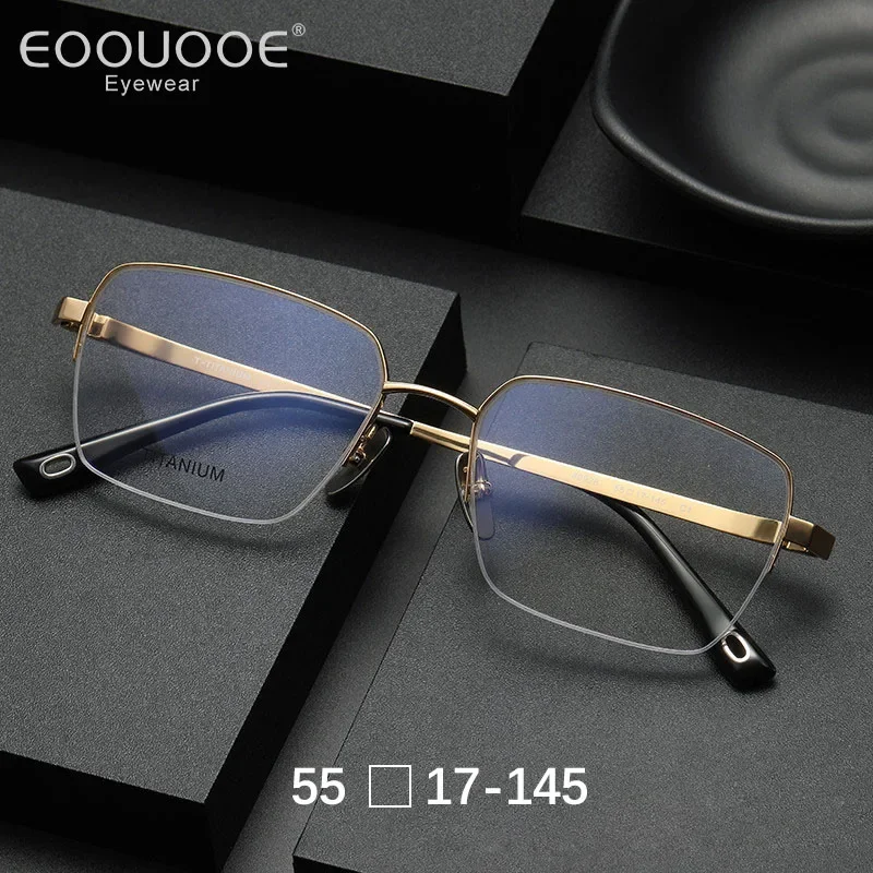 

Men's Glasses Pure Titanium High Quality Optical Eyewear Square Prescription Glasses Myopia Hyperopia Reading Ultralight Glasses