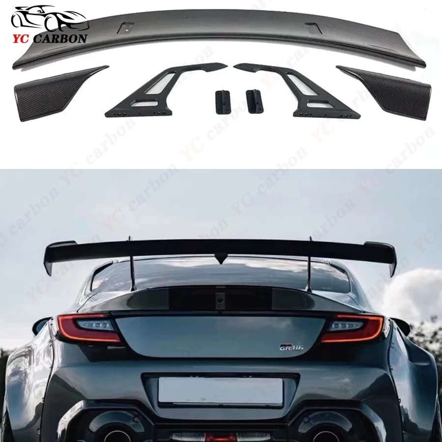 For Toyota GR86 Subaru BRZ A Style Carbon Fiber Tail fins Rear Trunk Spoiler Guide Wing Rear Wing Car Trunk Diverter body kit