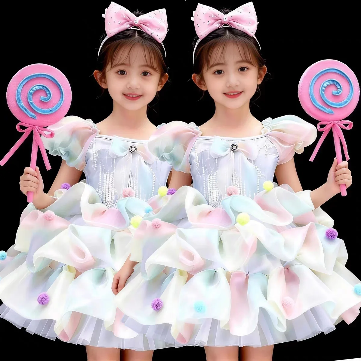 

Modern Dance Dress for Kids Girls Lyrical Contemporary Freestyle Flower Dance Costume Girls Children Kids