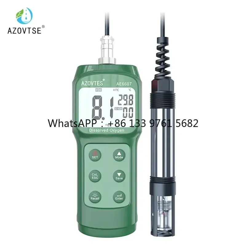 WSQ High Quality AZOVTES AE6607 Dissolved & Temperature Detector for Aquaculture Fish Pond Monitoring Instrument