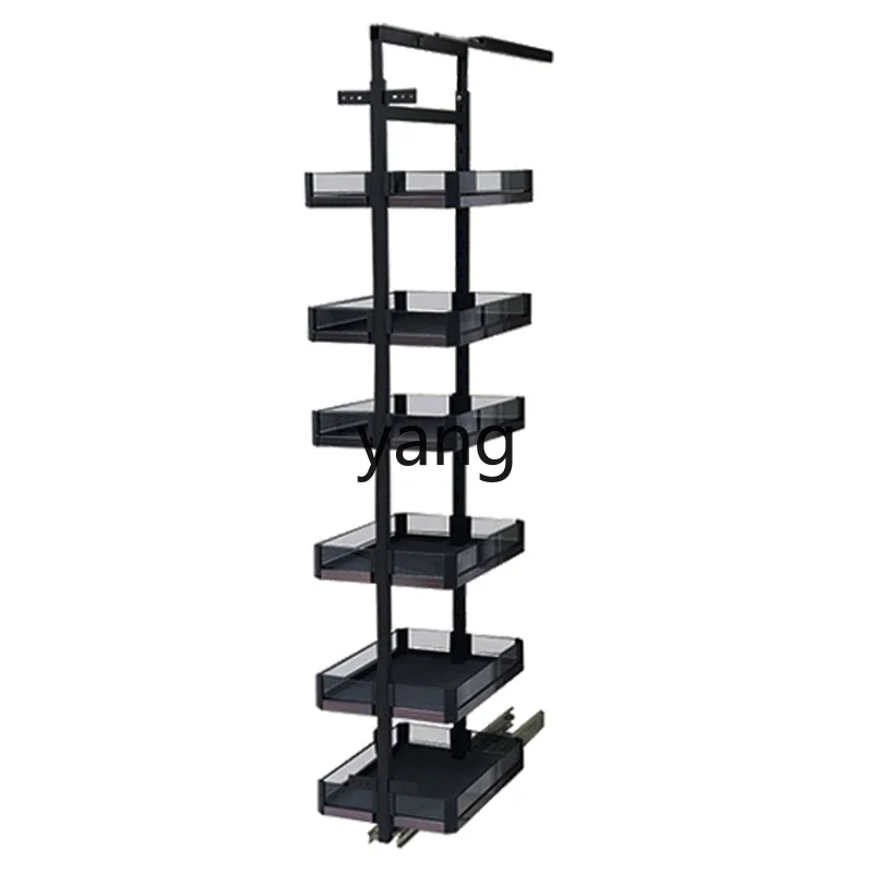 LH kitchen big monster drawer type glass multi-layer high cabinet pull basket snack cabinet