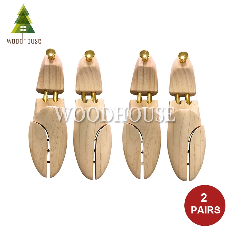 2er-Pack Schuhspanner für Herren und Damen, verstellbare Schuhspanner aus Kiefernholz