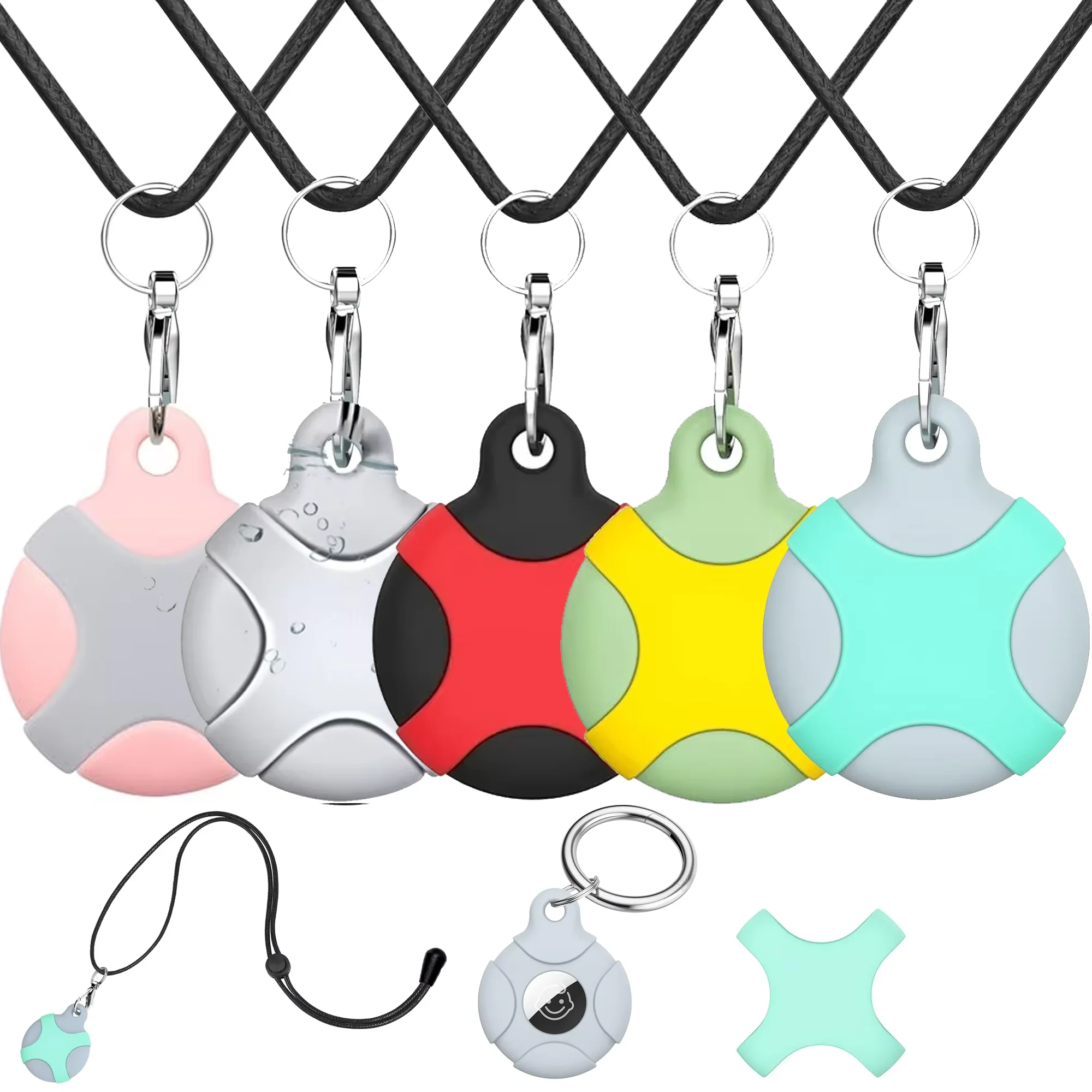 Airtag Necklace Kids, AirTag for Child Boys Girls Hidden with Keychain, Holder for Kids, Adults, Elders, GPS Tracker A